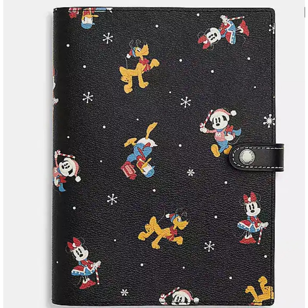 Disney X Coach Graphic Notebook and Reusable Cover With Holiday Print